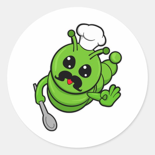 Caterstyle as Cook with Spoon Ronde Sticker (Voorkant)