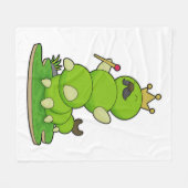 Caterstyle as King met Crown Fleece Deken (Voorkant (Horizontaal))