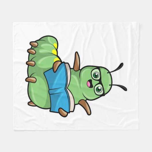 Caterstyle as Nerd with Book & Glasses Fleece Deken (Voorkant (Horizontaal))