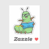 Caterstyle as Nerd with Book & Glasses Sticker (Vel)