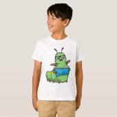 Caterstyle as Nerd with Book & Glasses T-shirt (Voorkant volledig)