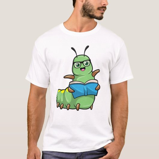 Caterstyle as Nerd with Book & Glasses T-shirt (Voorkant)
