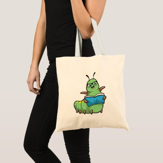 Caterstyle as Nerd with Book & Glasses Tote Bag (Voorkant (product))