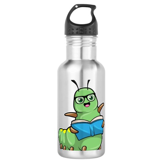 Caterstyle as Nerd with Book & Glasses Waterfles (Voorkant)