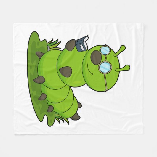 Caterstyle as Nerd with Glasses & Book Fleece Deken (Voorkant (Horizontaal))