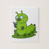 Caterstyle as Nerd with Glasses & Book Legpuzzel (Verticaal)