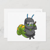 Caterstyle as Ninja with Sword Briefkaart (Voorkant / Achterkant)