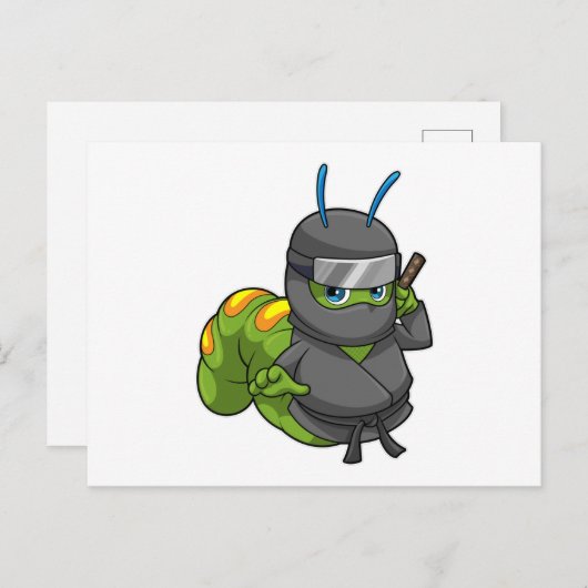 Caterstyle as Ninja with Sword Briefkaart (Voorkant / Achterkant)