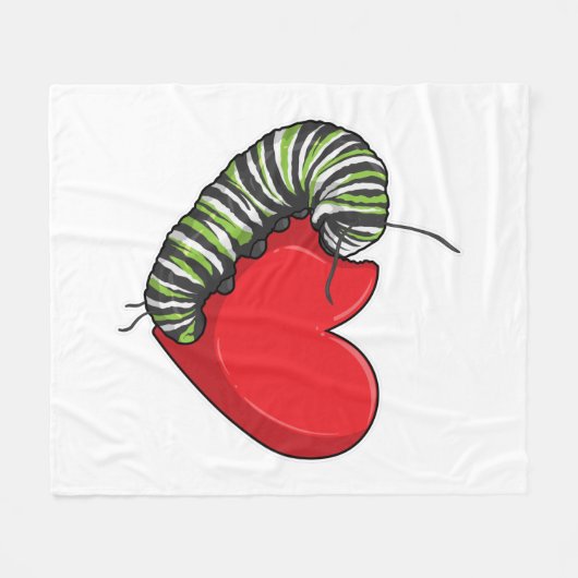 Caterstyle Love Heart Fleece Deken (Voorkant (Horizontaal))