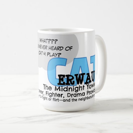 CatErwaul | Cat 4 Play C. Posse Mug Koffiemok (Voorkant rechts)