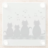 caterwauleren glazen onderzetter (Achterkant)