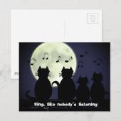 caterwauleren met maanlicht briefkaart (Voorkant / Achterkant)