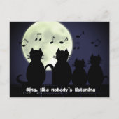 caterwauleren met maanlicht briefkaart (Voorkant)