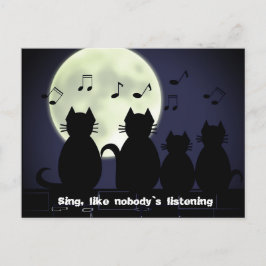 caterwauleren met maanlicht briefkaart