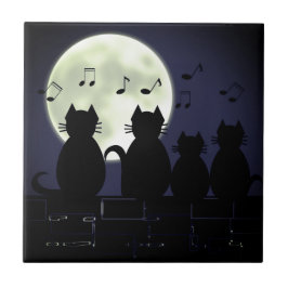 caterwauleren met maanlicht tegeltje