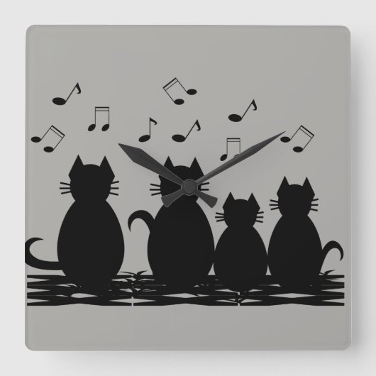 caterwauleren vierkante klok (Voorkant)