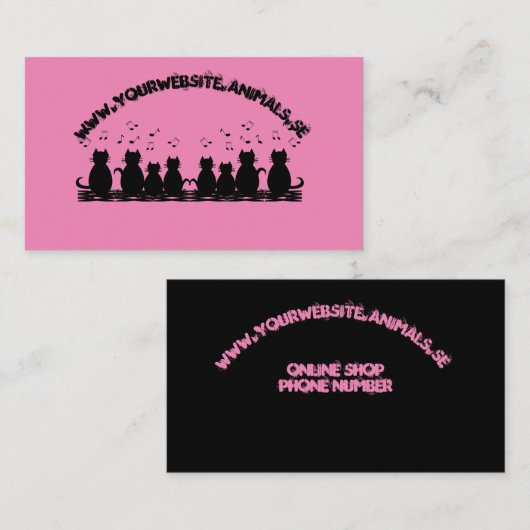 caterwaulering Personaliseer Visitekaartje (Voorkant / Achterkant)