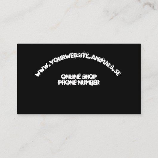 caterwaulering personaliseren visitekaartje (Achterkant)