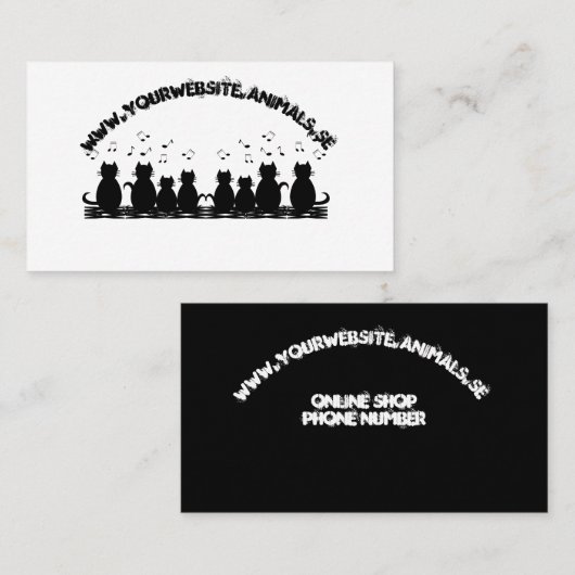 caterwaulering personaliseren visitekaartje (Voorkant / Achterkant)