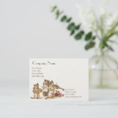 Caterwauling Business, 3,5 inch x 2 inch, 100-pack Visitekaartje (Staand voorkant)