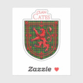 Cates Hunting Tartan Scottish Pset Sticker (Vel)