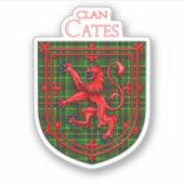 Cates Hunting Tartan Scottish Pset Sticker (Voorkant)