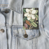 Catesby Vintage Magnolia Botanische Illustratie Button (Insitu)