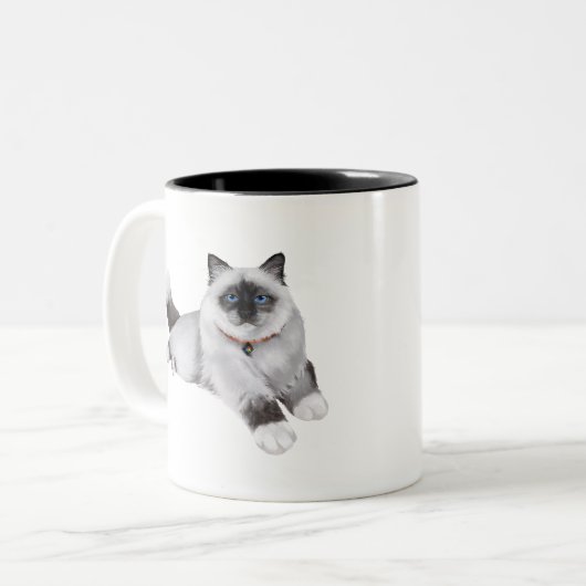 CatFans - Birman Tweekleurige Koffiemok (Voorkant links)