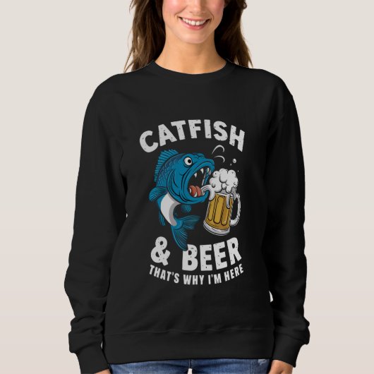 Catfish and Beer, daarom ben ik hier grappig Gevis Trui (Voorkant)