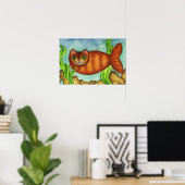 Catfish Cat Fish Poster Print (Thuiskantoor)