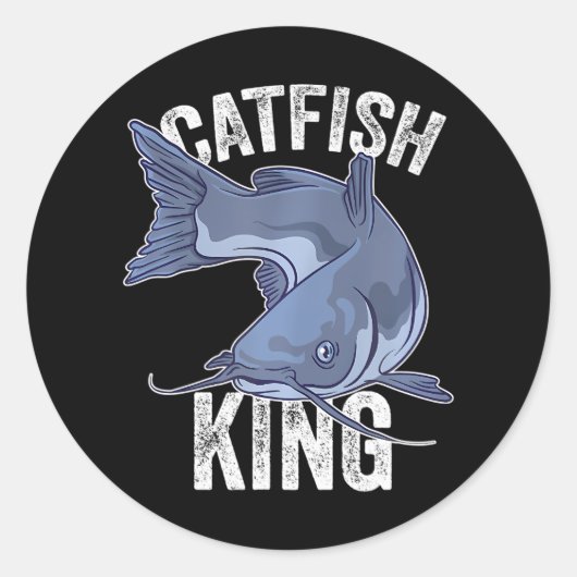 Catfish Catfish Gevist Ronde Sticker (Voorkant)