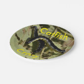 Catfish Crazy Catalpa Worms Papieren Bordje (Gekanteld)