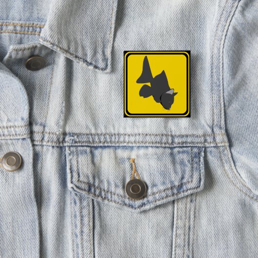 Catfish Crossing! Vierkante Button 5,1 Cm (In situ)