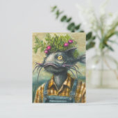 Catfish Gardener Surreal Briefkaart (Staand voorkant)