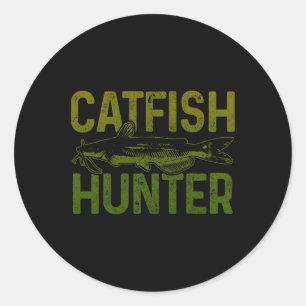 Catfish Hunter Catfish Gevist Gift Ronde Sticker
