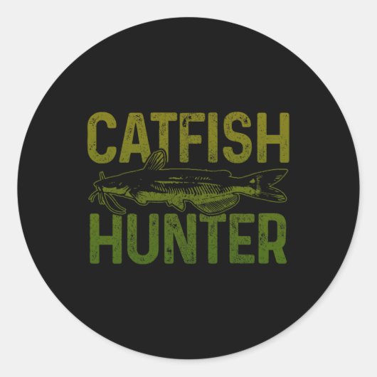 Catfish Hunter Catfish Gevist Gift Ronde Sticker (Voorkant)
