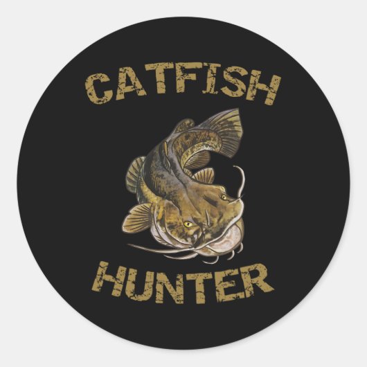 Catfish Hunter Catfish voor Catfish Fisherman Ronde Sticker (Voorkant)