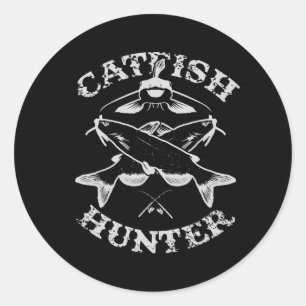 Catfish Hunter Fishers Vist Ronde Sticker