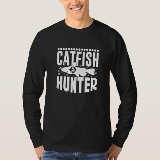Catfish Hunter River Vist Catfish Angler Lov T-shirt (Voorkant)