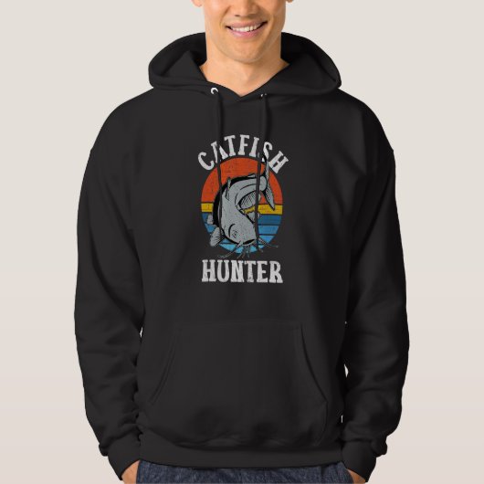 Catfish Hunter River Vist Catfish Angler Ret Hoodie (Voorkant)