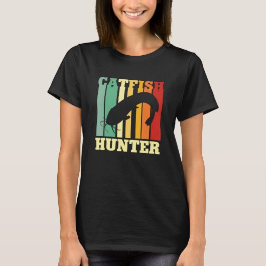 Catfish Hunter River Vist Catfish Angler Ret T-shirt (Voorkant)