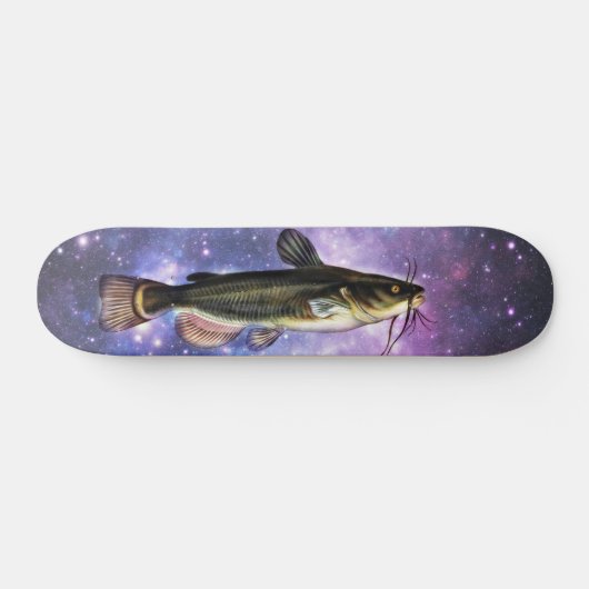 Catfish in Deep Space Persoonlijk Skateboard (Horizontaal)