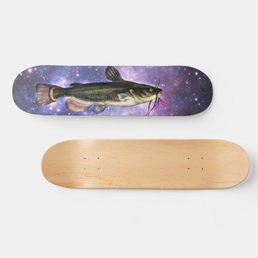 Catfish in Deep Space Persoonlijk Skateboard (Horizontaal)