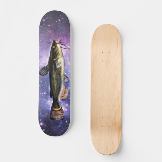 Catfish in Deep Space Persoonlijk Skateboard (Voorkant)