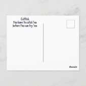 Catfish in Natuur Fotografische vis Briefkaart (Achterkant)