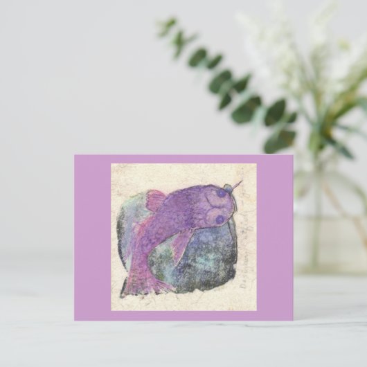 catfish is springlevend briefkaart (Staand voorkant)