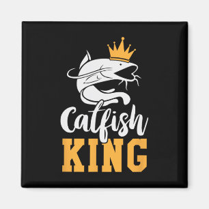 Catfish King Design Grappig Catfish Gevist Gift Magneet