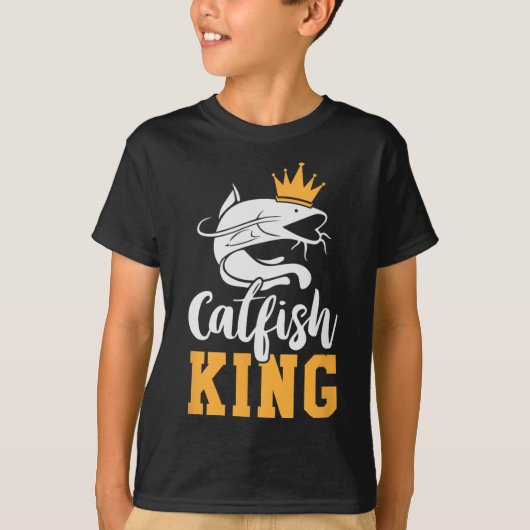 Catfish King Design Grappig Catfish Gevist Gift T-shirt (Voorkant)