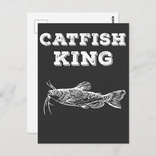Catfish King Vist Fish Lover Fish Hook Angler Briefkaart (Voorkant / Achterkant)
