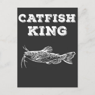 Catfish King Vist Fish Lover Fish Hook Angler Briefkaart